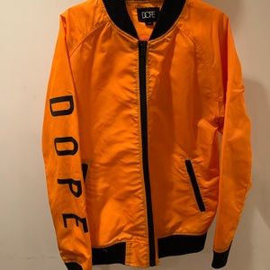 Orange Mens XL DOPE bomber jacket